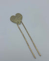 Big Heart Hair Fork | Brass