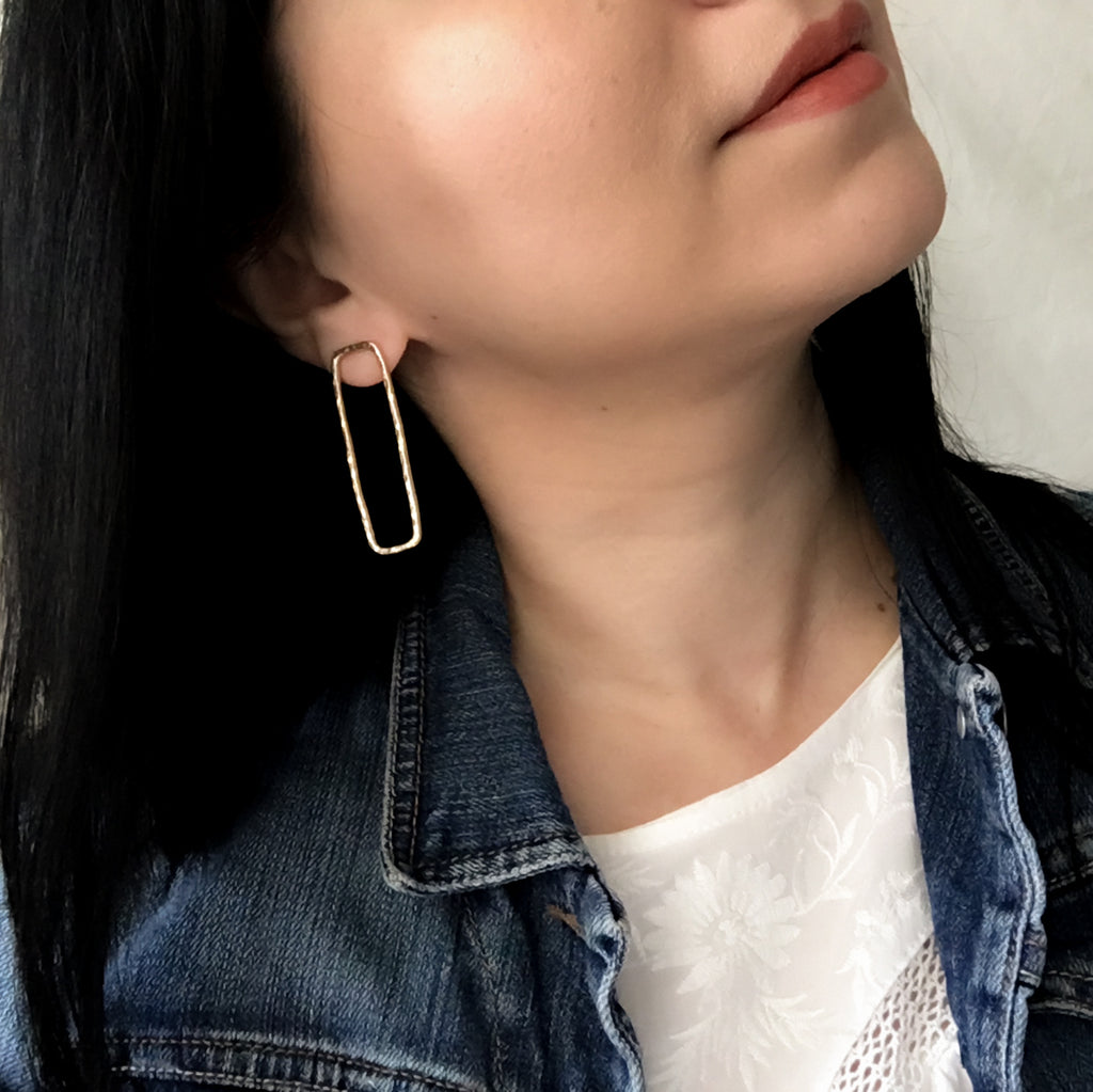 Aria Statement Earrings - Brass