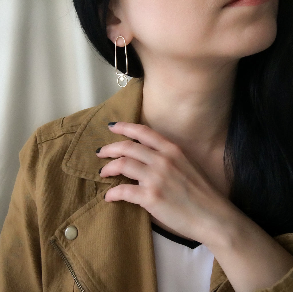 Orana Earrings - Brass