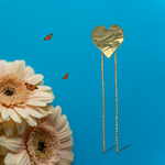 Big Heart Hair Fork | Brass