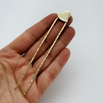 Small Heart Hair Fork | Brass