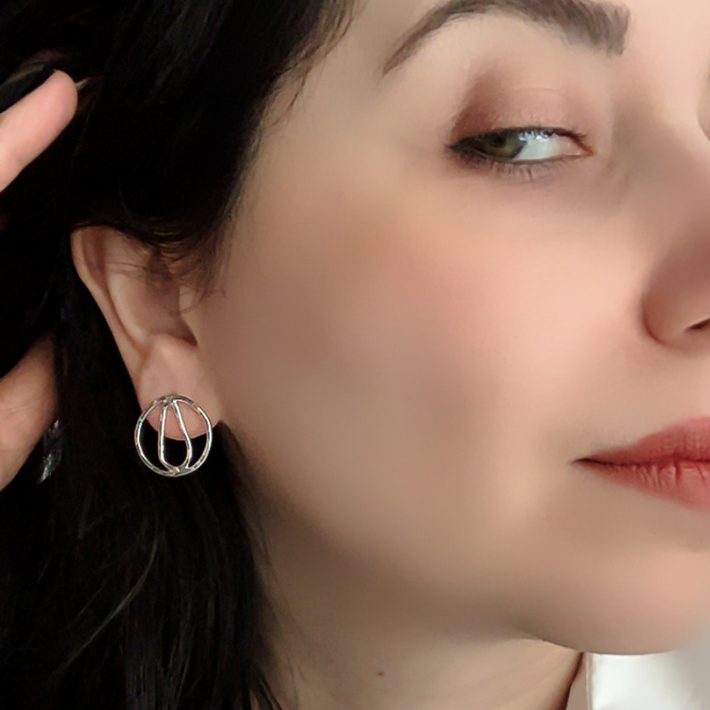 Cyra Small Stud Earrings | Sterling Silver